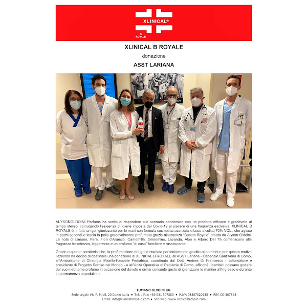 XLINICAL B ROYALE donazione ASST LARIANA
